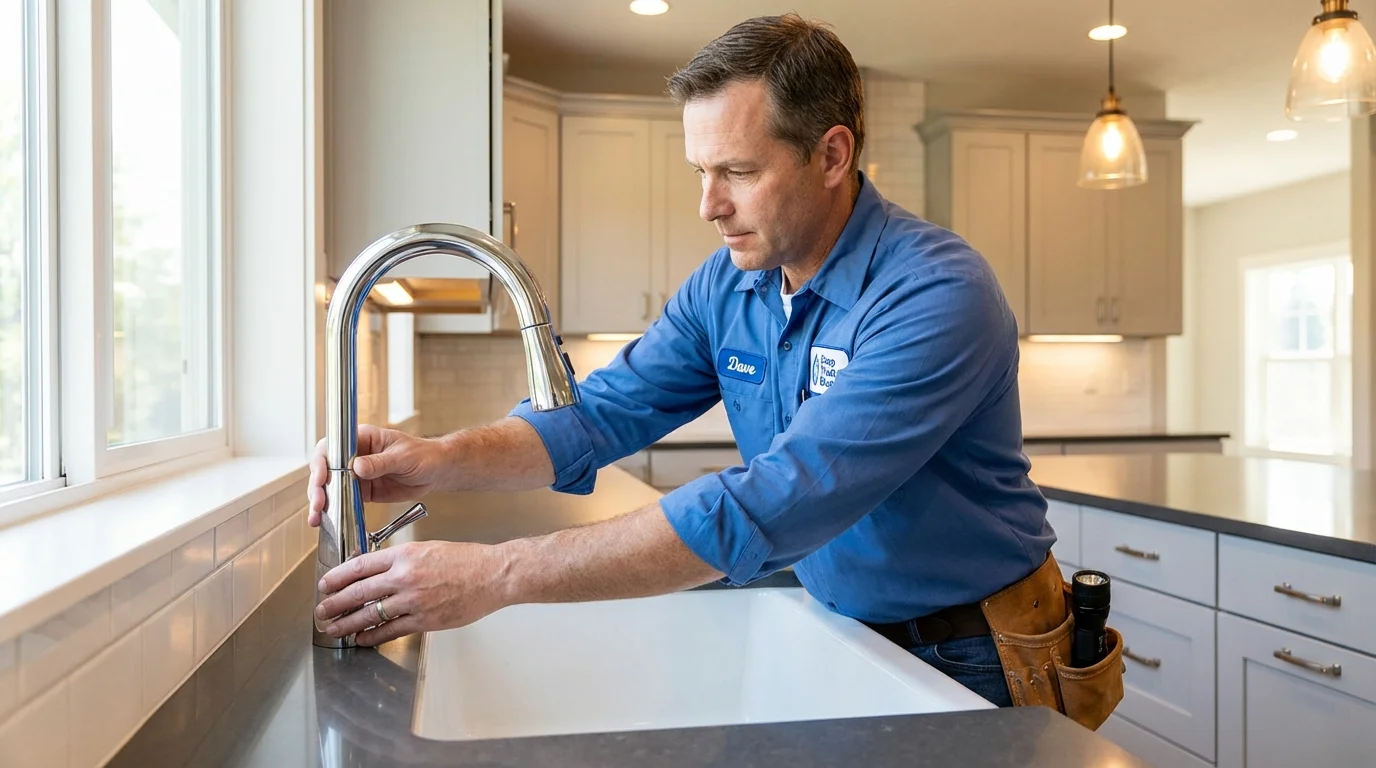 Kitchen faucet installation by Johns Plumbing LLC in Mableton